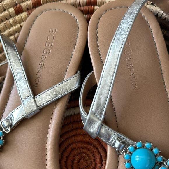BCBGeneration turquoise sandals boho 9 - Picture 3 of 6